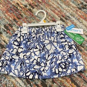 Carter's Blue and White Floral Skirt